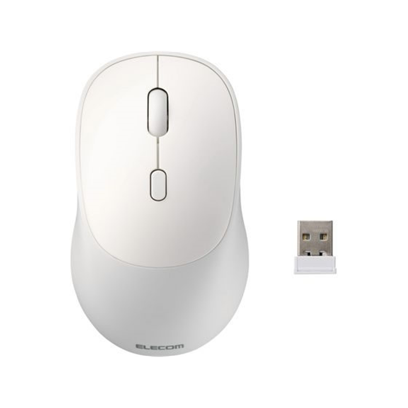 エレコム マウス マルチ接続 静音 4ボタン ホワイト M-MY20MBSXWH 1個（ご注文単位1個）【直送品】