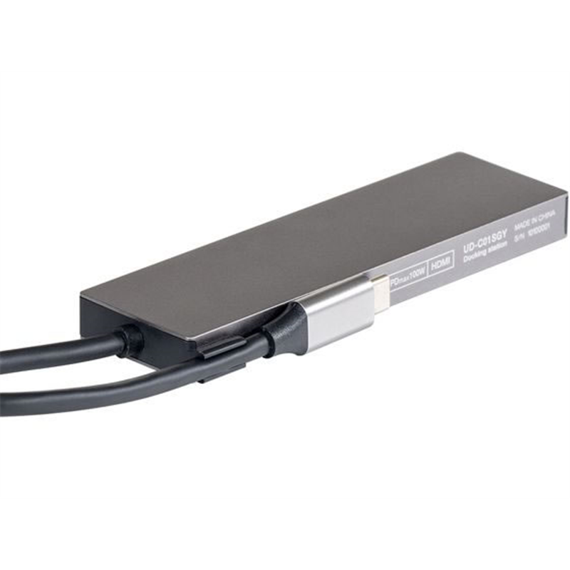 ナカバヤシ PD対応Type-Cアルミドッキングステーション 50cm グレー UD-C 1個（ご注文単位1個）【直送品】