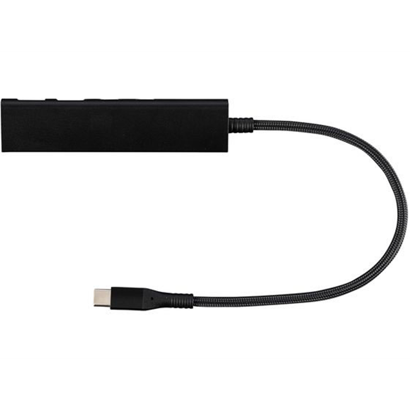 ナカバヤシ USB3.2Gen1Type-C4ポート(Cx2 Ax2)アルミハブ ブラック 1個（ご注文単位1個）【直送品】