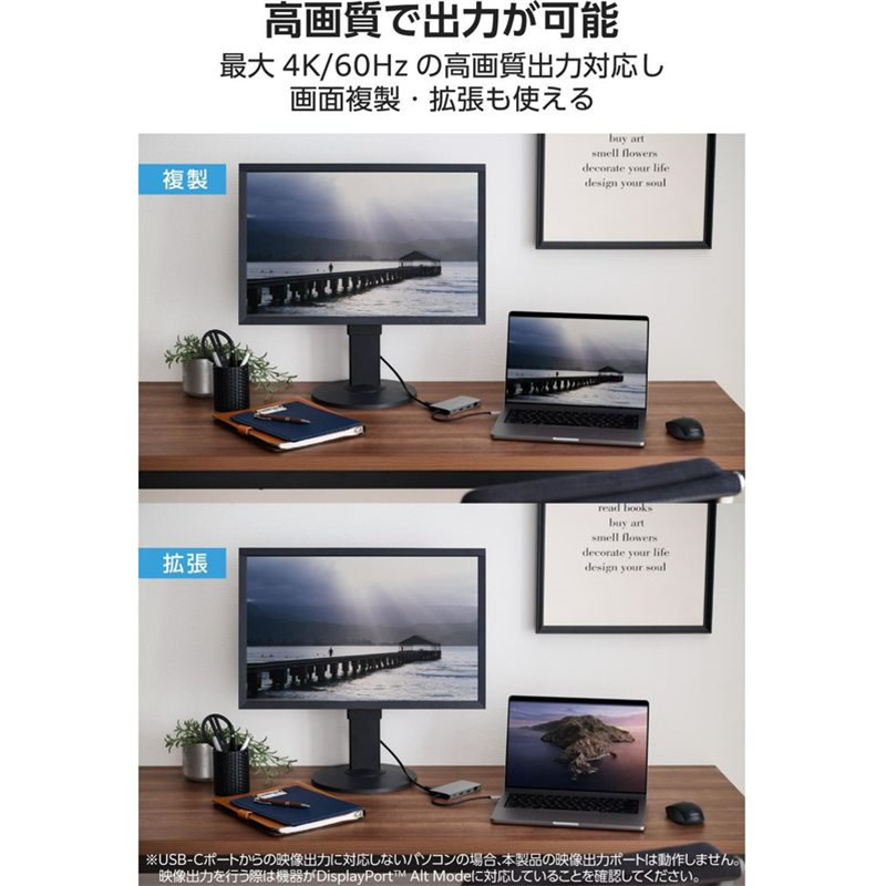 エレコム Type-Cドッキングステーション 9-in-1 シルバー DST-090BP1SV 1個（ご注文単位1個）【直送品】