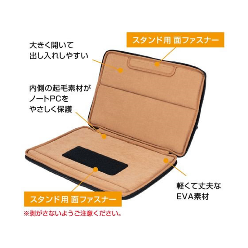 ナカバヤシ 15.6インチPC用インナーケース リサイクル ブラック SZC-FC152407 1個（ご注文単位1個）【直送品】