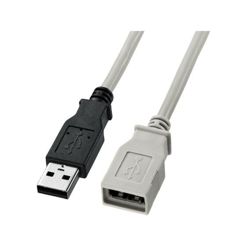 サンワサプライ USB延長ケーブル 5m ライトグレー KU-EN5K 1本（ご注文単位1本）【直送品】