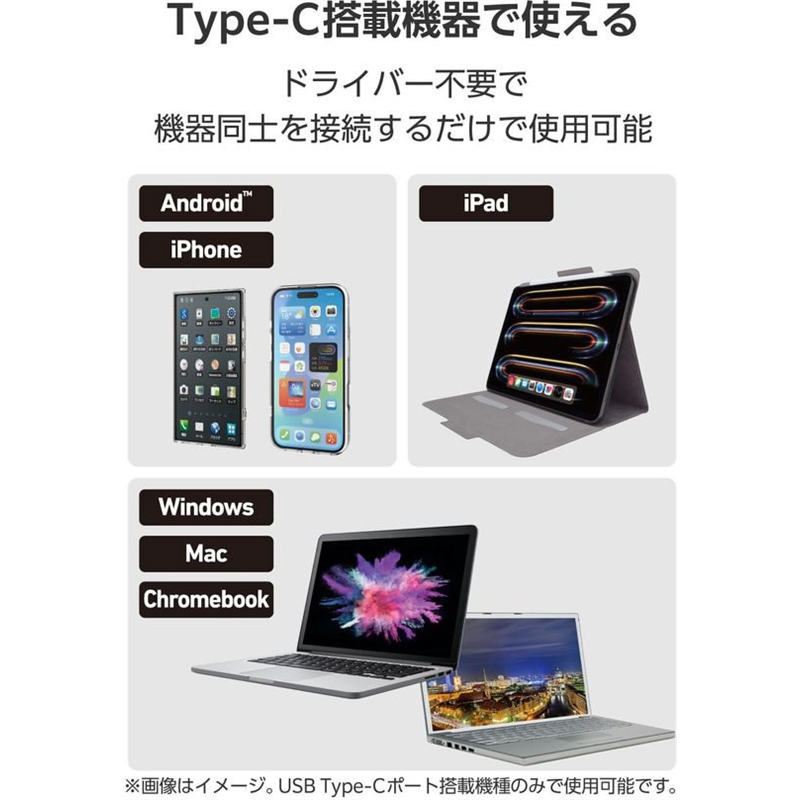 エレコム USB-C HDMI 変換ケーブル 1m ブラック DH-CHDMI10BK 1個(ご注文単位1個)【直送品】
