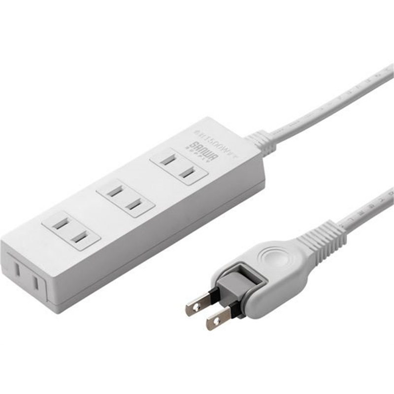 サンワサプライ 火災予防タップ 2P 4個口 2m ホワイト TAP-TSH42N2 1個（ご注文単位1個）【直送品】
