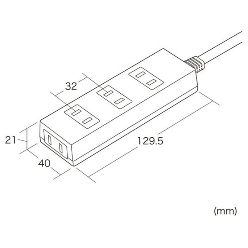 サンワサプライ 火災予防タップ 2P 4個口 2m ホワイト TAP-TSH42N2 1個(ご注文単位1個)【直送品】