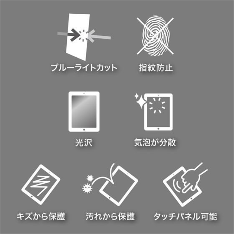 サンワサプライ Apple 9.7インチiPad 2018・2017用ブルーライトカット液 1枚（ご注文単位1枚）【直送品】