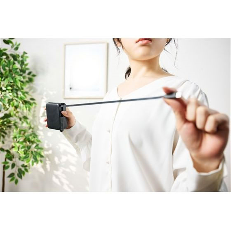 エレコム 巻取りモバイルバッテリー 10000mAh 黒 DE-C79-10000BK 1個（ご注文単位1個）【直送品】