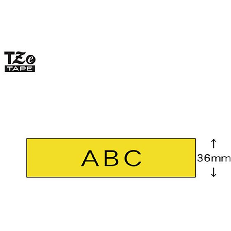 ブラザー ラベルテープ36mm黄色 黒文字 5個入り TZe-661V 1箱（ご注文単位1箱）【直送品】