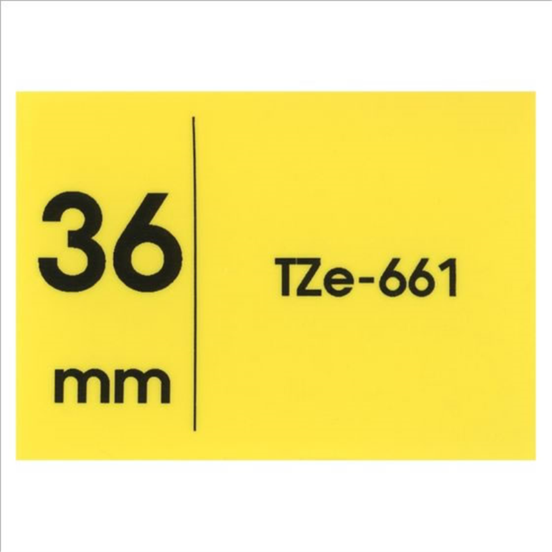 ブラザー ラベルテープ36mm黄色 黒文字 5個入り TZe-661V 1箱（ご注文単位1箱）【直送品】