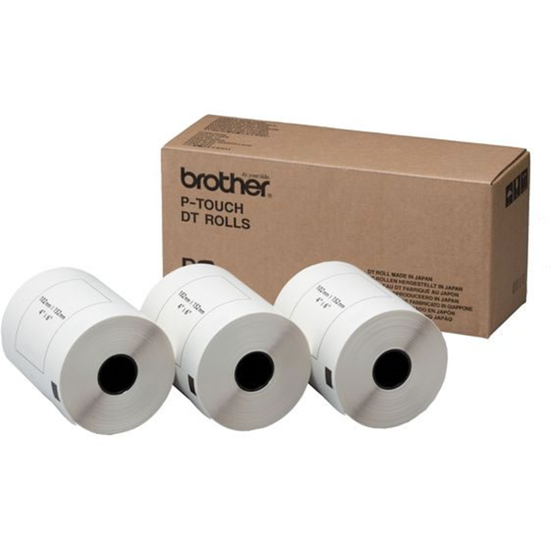 ブラザー プレカット紙ラベル DTシリーズ 感熱紙 3ロール入り DT-2 1箱（ご注文単位1箱）【直送品】