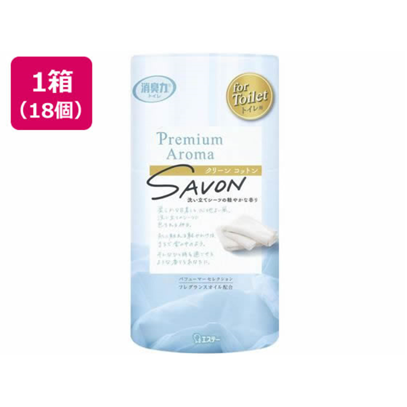 エステー トイレの消臭力 プレミアムアロマ クリーンコットン 400mL 18個 1箱（ご注文単位1箱）【直送品】