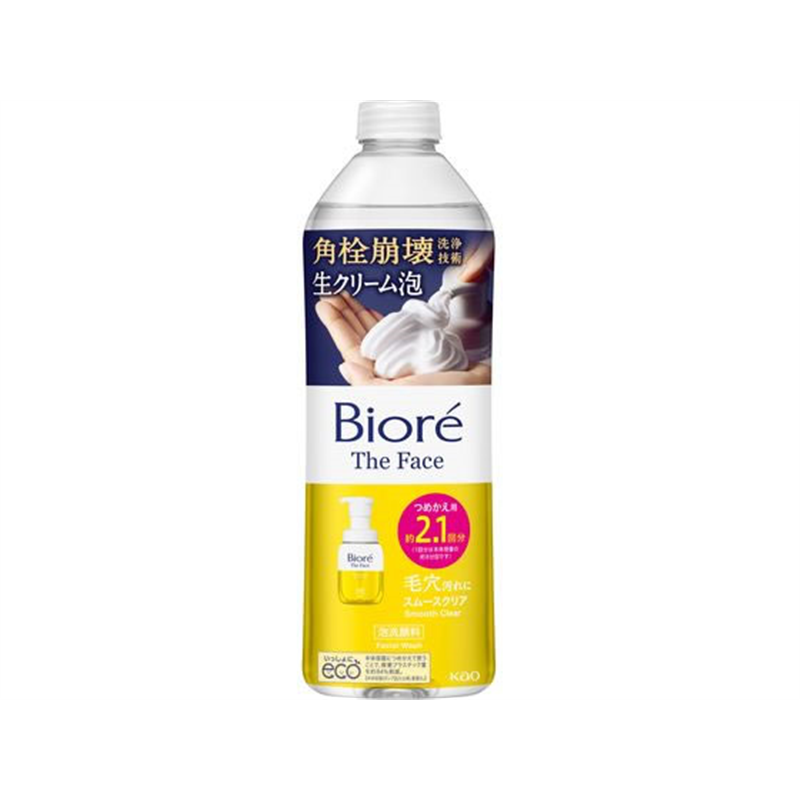 KAO ビオレザフェイス 泡洗顔 スムースクリア 詰替 340mL 1本（ご注文単位1本）【直送品】