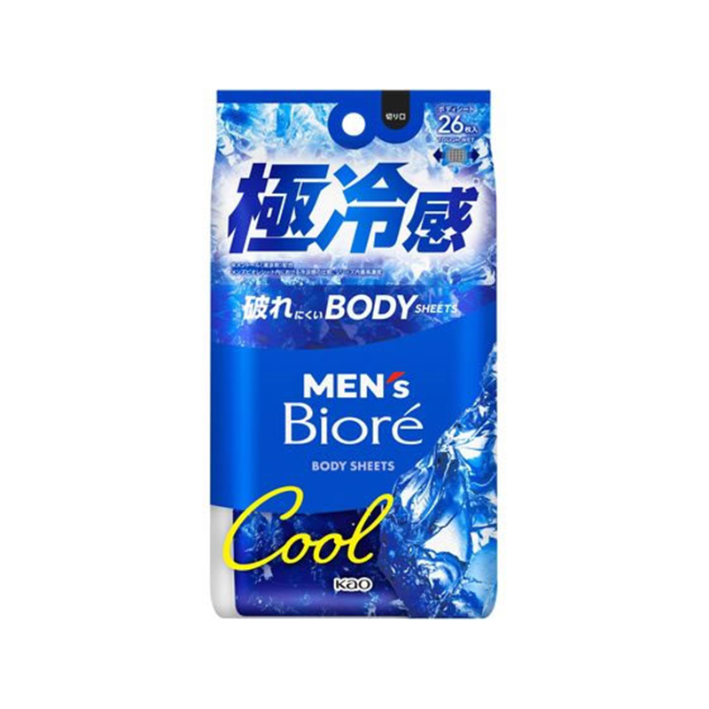 KAO メンズビオレ ボディシート 極冷感タイプ 26枚 1個（ご注文単位1個）【直送品】