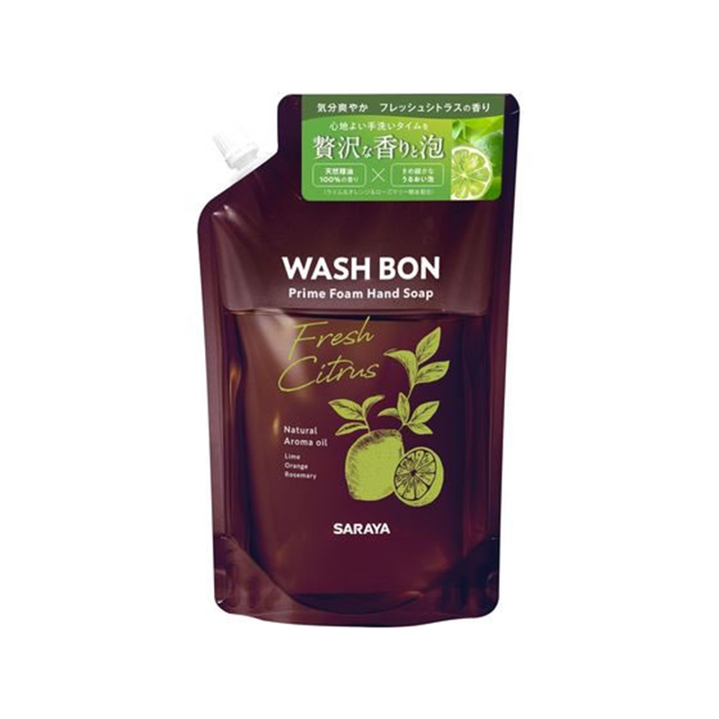 サラヤ ウォシュボン プライムフォーム フレッシュシトラス 詰替 500mL 1個（ご注文単位1個）【直送品】