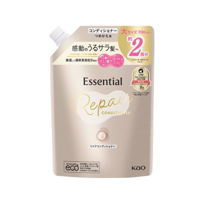 KAO エッセンシャル リペアコンディショナー 詰替 700mL 1個（ご注文単位1個）【直送品】