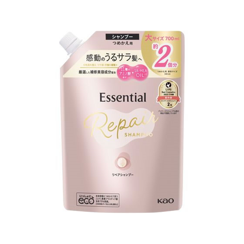 KAO エッセンシャル リペアシャンプー 詰替 700mL 1個（ご注文単位1個）【直送品】