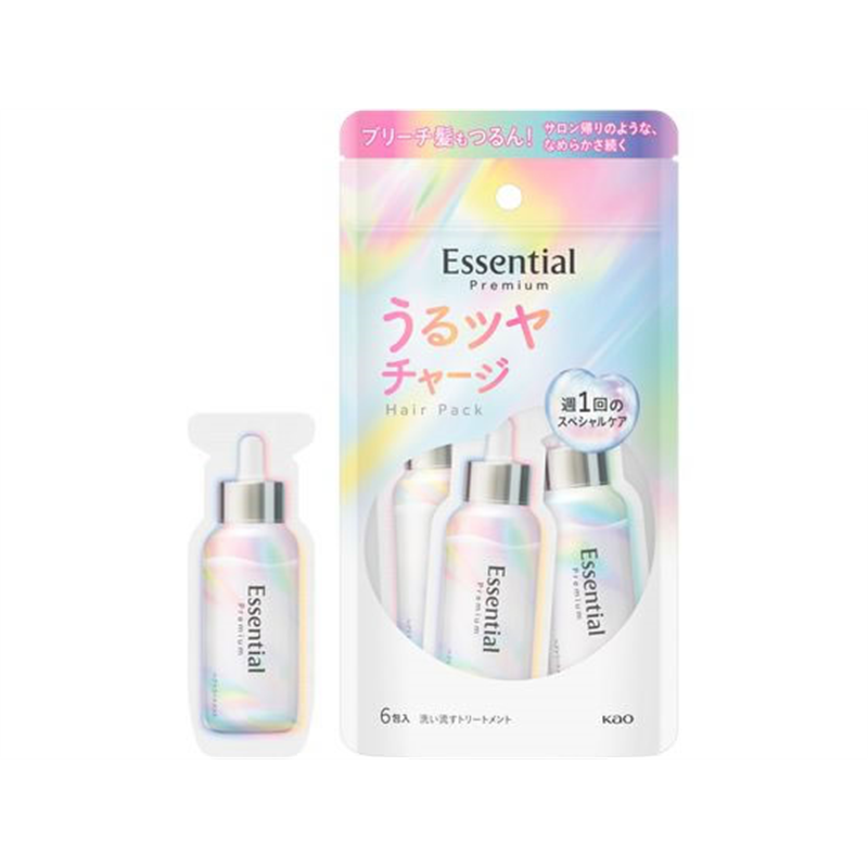 KAO エッセンシャル プレミアム うるツヤチャージ ヘアパック 6包 1パック（ご注文単位1パック）【直送品】