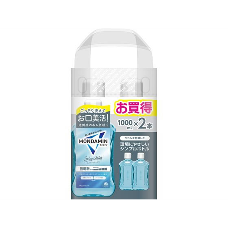 アース製薬 モンダミン スパイシーミント 1000mL×2本 1パック（ご注文単位1パック）【直送品】