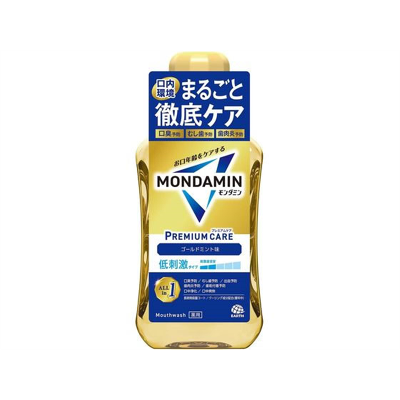 アース製薬 モンダミン プレミアムケア ゴールドミント マウスウォッシュ 600mL 1個（ご注文単位1個）【直送品】