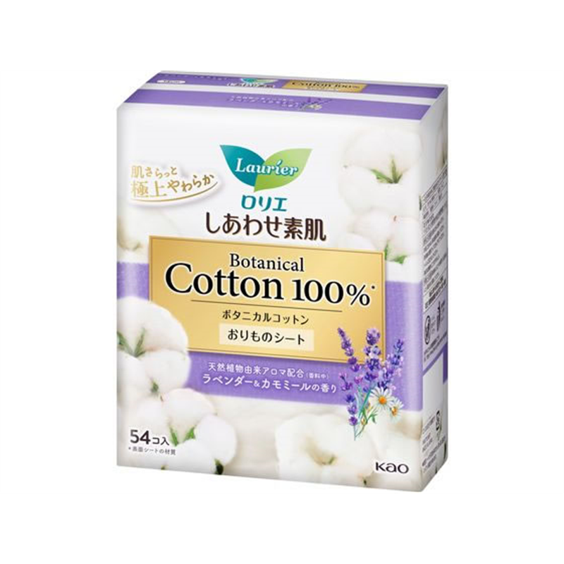 KAO ロリエ しあわせ素肌 ライナー ボタニカル ラベンダー 54個 1パック（ご注文単位1パック）【直送品】