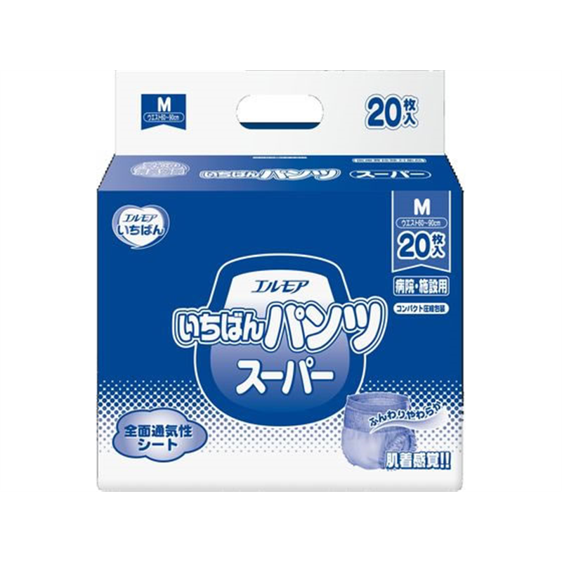 カミ商事 エルモア いちばんパンツ スーパー M 20枚 1パック（ご注文単位1パック）【直送品】