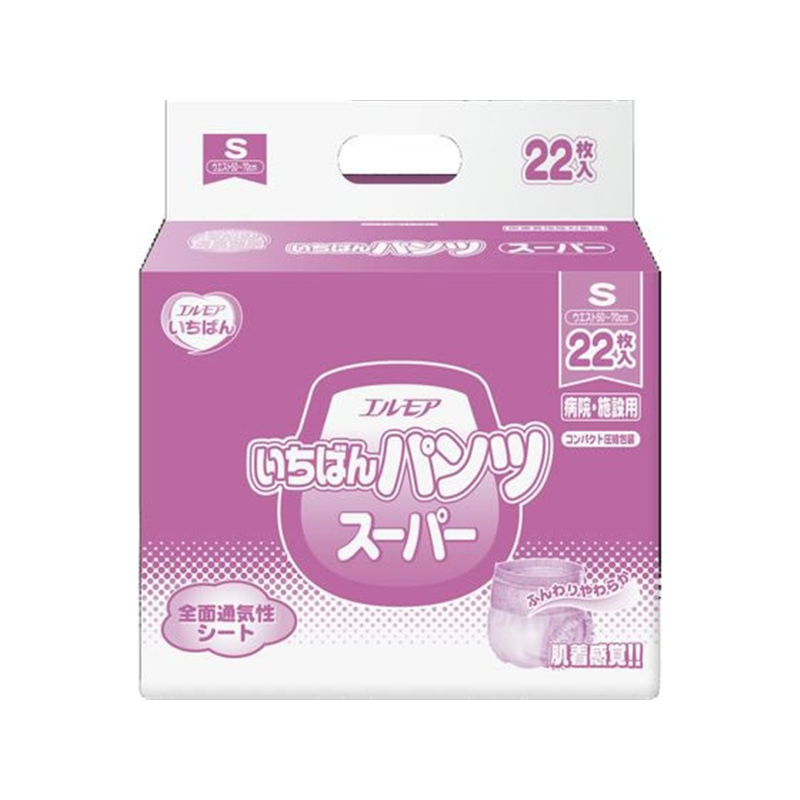 カミ商事 エルモア いちばんパンツ スーパー S 22枚 1パック（ご注文単位1パック）【直送品】