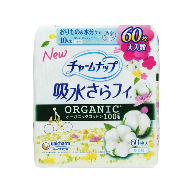 ユニ・チャーム チャームナップ 吸水さらフィ オーガニックコットン 10cc 60枚 1パック（ご注文単位1パック）【直送品】