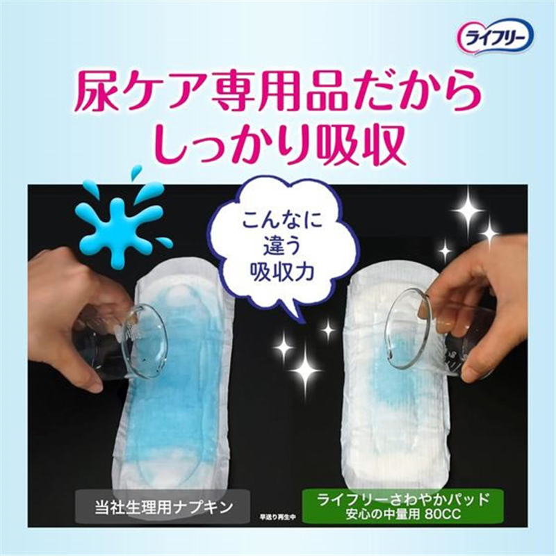 ユニ・チャーム ライフリー さわやかパッド 少量用 20cc 102枚 1パック（ご注文単位1パック）【直送品】