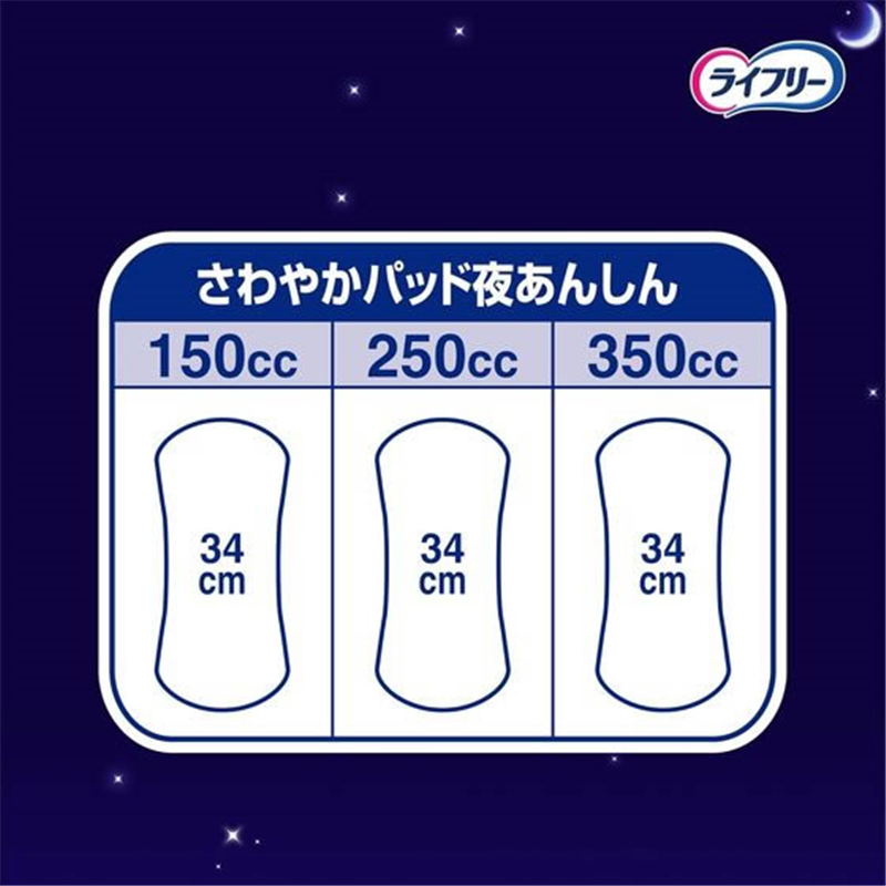 ユニ・チャーム ライフリー さわやかパッド 夜あんしん 250CC 12枚 1パック（ご注文単位1パック）【直送品】