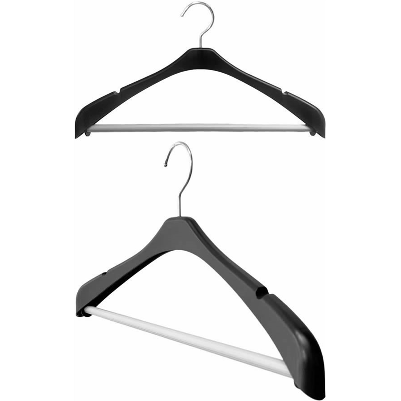 シンコハンガー リバース セットアップハンガー ブラック 42cm 1本（ご注文単位1本）【直送品】