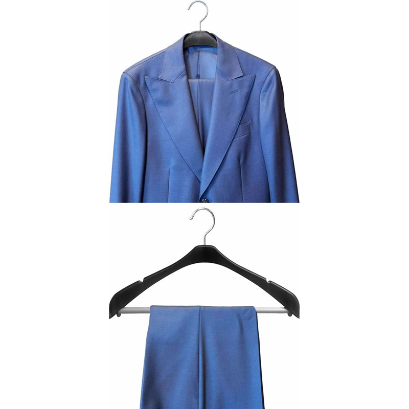 シンコハンガー リバース セットアップハンガー ブラック 42cm 1本（ご注文単位1本）【直送品】