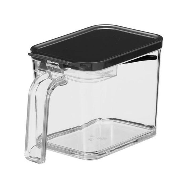 アスベル フォルマ MR 調味料ポット スプーン付 R 700mL ブラック 1個（ご注文単位1個）【直送品】