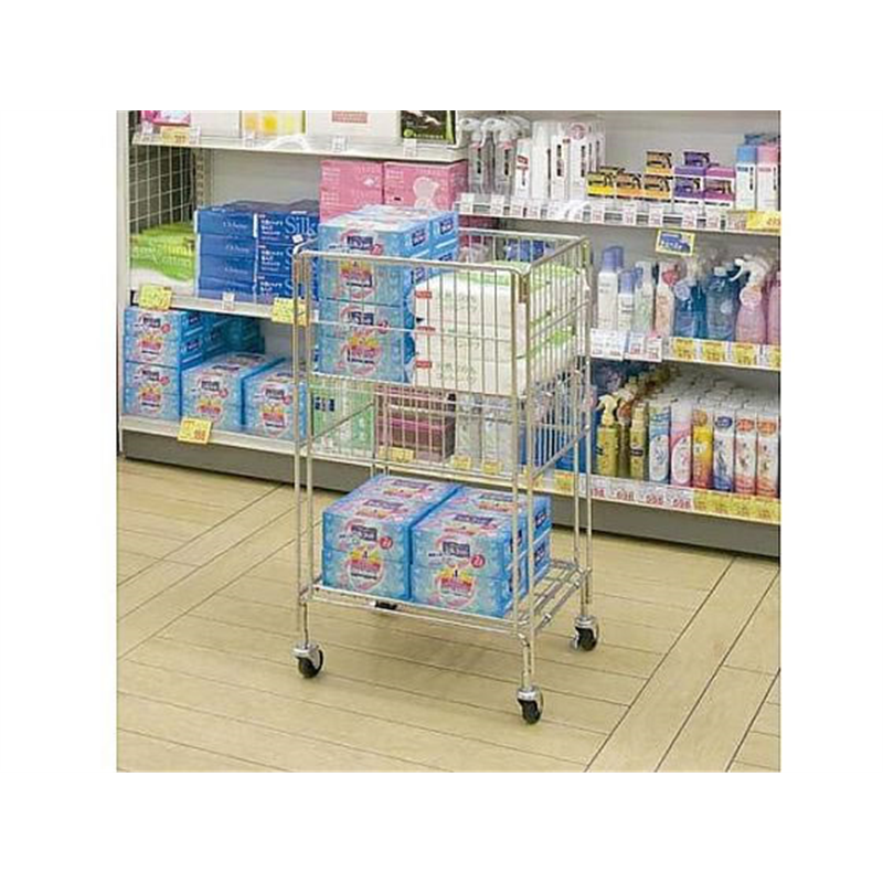 東亜鍛工 軽量ワイヤーワゴン 幅450×奥行300 クローム KW3040 6 1台（ご注文単位1台）【直送品】