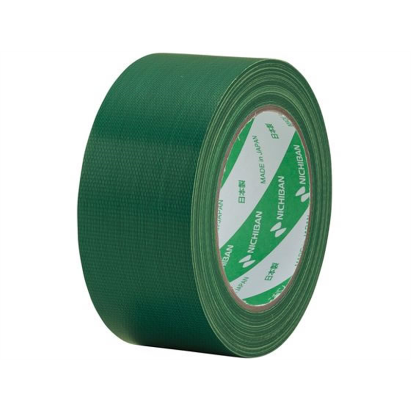 ニチバン 布粘着テープ 50mm×25m 緑 121N3-50 1巻（ご注文単位1巻）【直送品】