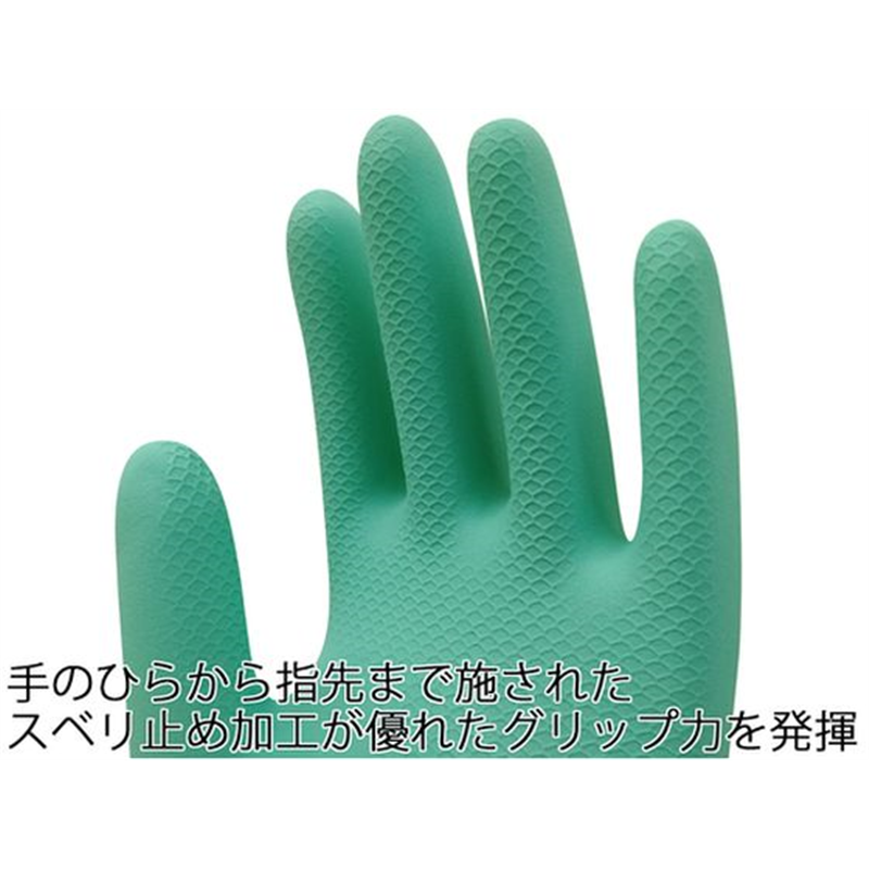 トワロン 天然ゴム手袋 天然ゴム中あつ手 グリーン M 229-M 1双（ご注文単位1双）【直送品】