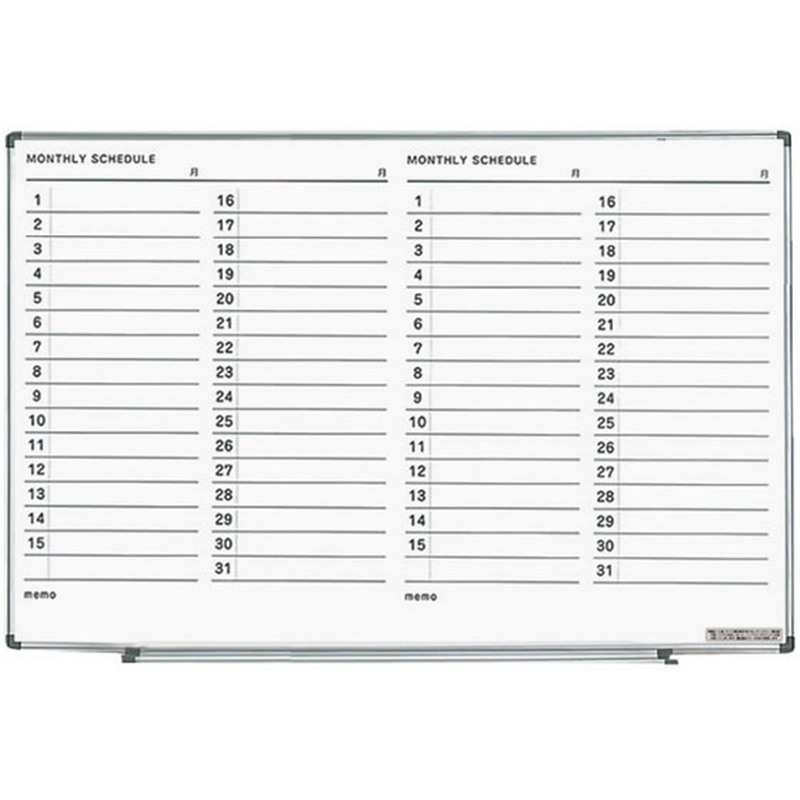 コクヨ ホワイトボード 軽量タイプ 月行事 横書き 有効W870×H 1枚（ご注文単位1枚）【直送品】