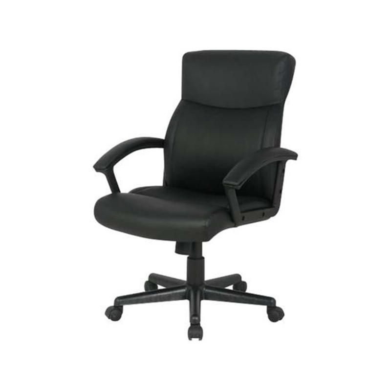 ナカバヤシ OAレザーチェアローバック CNL-501BK 1脚（ご注文単位1脚）【直送品】