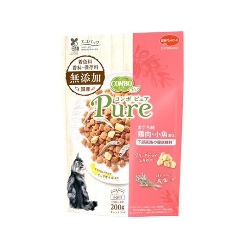 日本ペットフード コンボキャットピュア小魚添え200g 1袋（ご注文単位1袋）【直送品】