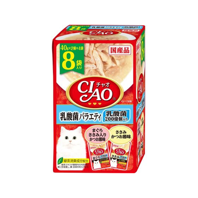 いなば CIAOパウチ 乳酸菌バラエティ 2種 40g×8袋 1箱（ご注文単位1箱）【直送品】