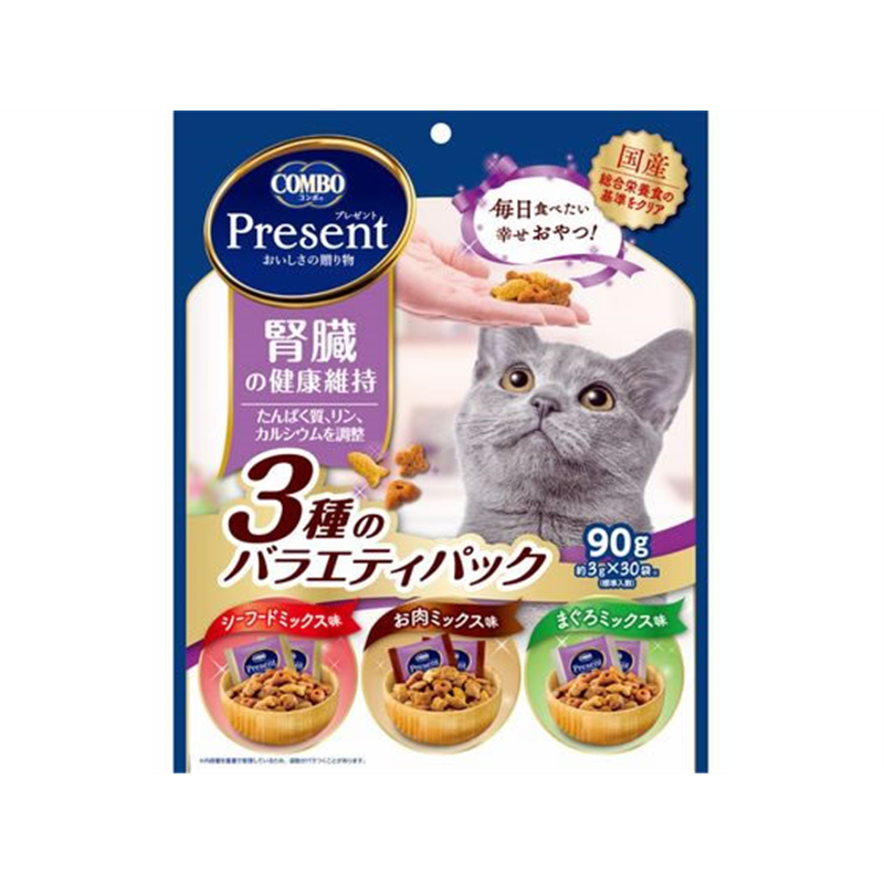 日本ペットフード コンボプレゼント猫おやつ腎臓の健康3種 1袋（ご注文単位1袋）【直送品】