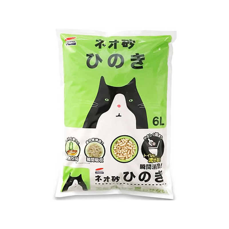 コーチョー ネオ砂 ひのき 6L 1袋（ご注文単位1袋）【直送品】