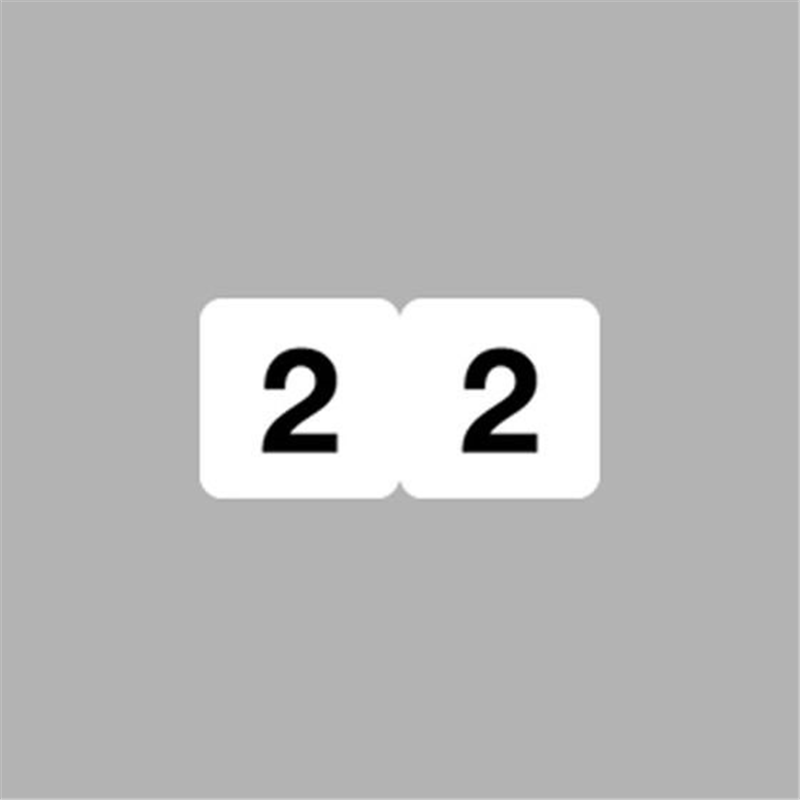リヒトラブ ナンバーラベル M(ロールタイプ) 単番号「2」 HK751R-2 1箱（ご注文単位1箱）【直送品】