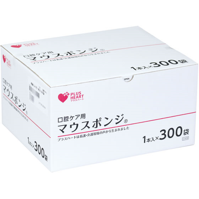 オオサキメディカル PH マウスポンジ 強化紙軸 ふつう 300本 74413 1箱（ご注文単位1箱）【直送品】