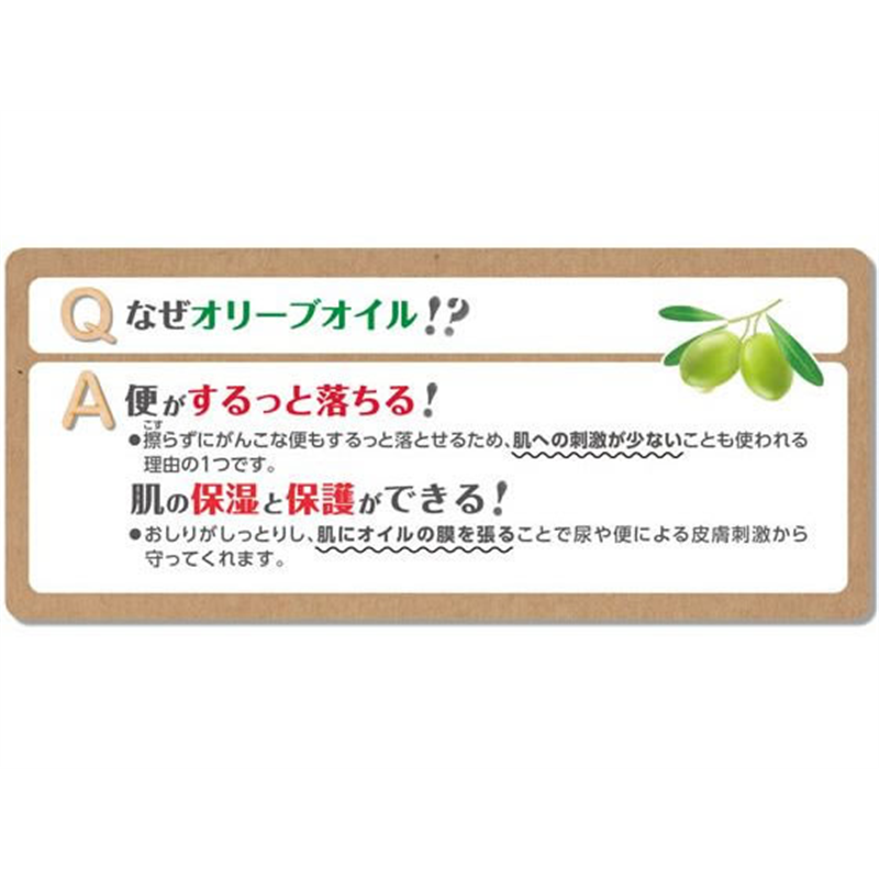 オオサキメディカル プラスハート トイレに流せるオリーブオイルのおしりふき 1パック（ご注文単位1パック）【直送品】
