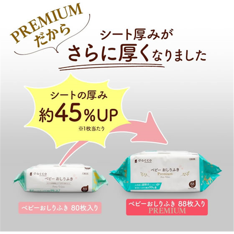 オオサキメディカル ベビーおしりふきふた付 プレミアム 88枚 84614 1個（ご注文単位1個）【直送品】