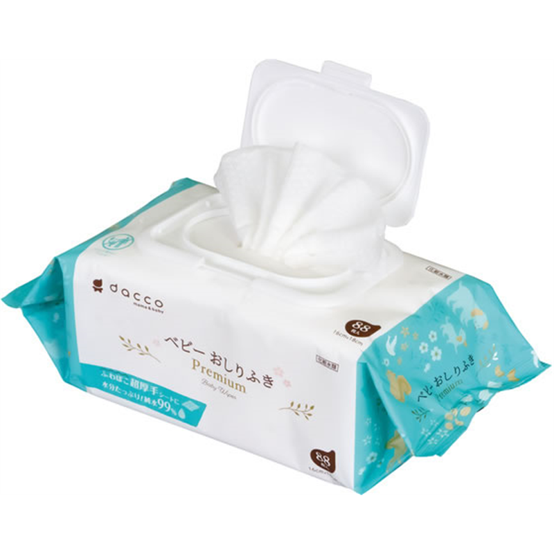 オオサキメディカル ベビーおしりふきふた付 プレミアム 88枚 84614 1個（ご注文単位1個）【直送品】