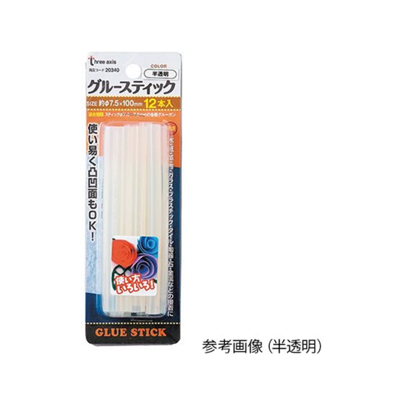 イチネンMTM グルーガン用グルースティック ホワイト 12本 20342 3-9284- 1箱（ご注文単位1箱）【直送品】