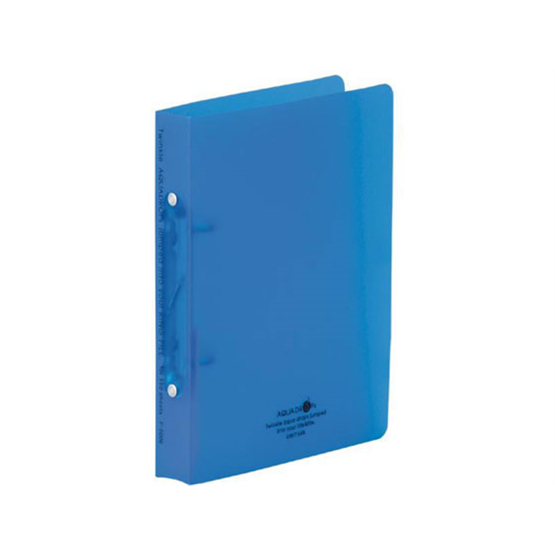 リヒトラブ AQUA DROPs リングファイル[ツイストリング] A5タテ 2穴 青 1冊（ご注文単位1冊）【直送品】