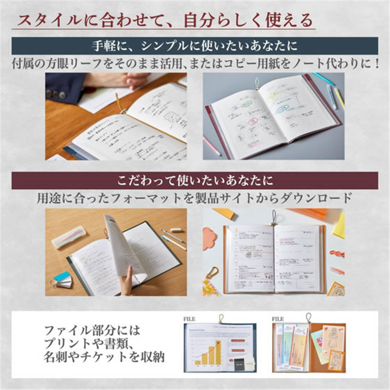 キングジム ファイリングノート A5 A4用紙対応 白 9913-W 1冊(ご注文単位1冊)【直送品】