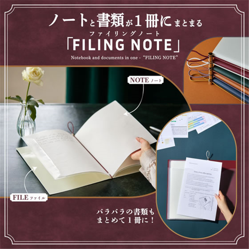 キングジム ファイリングノート A4 A3用紙対応 オレンジ 9914-OR 1冊(ご注文単位1冊)【直送品】